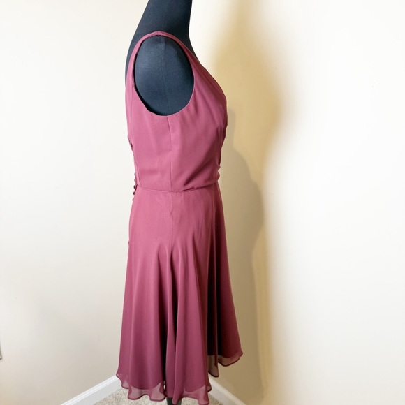 Alfred Angelo Bridesmaid wine color  Gown size 8 - Picture 5 of 11